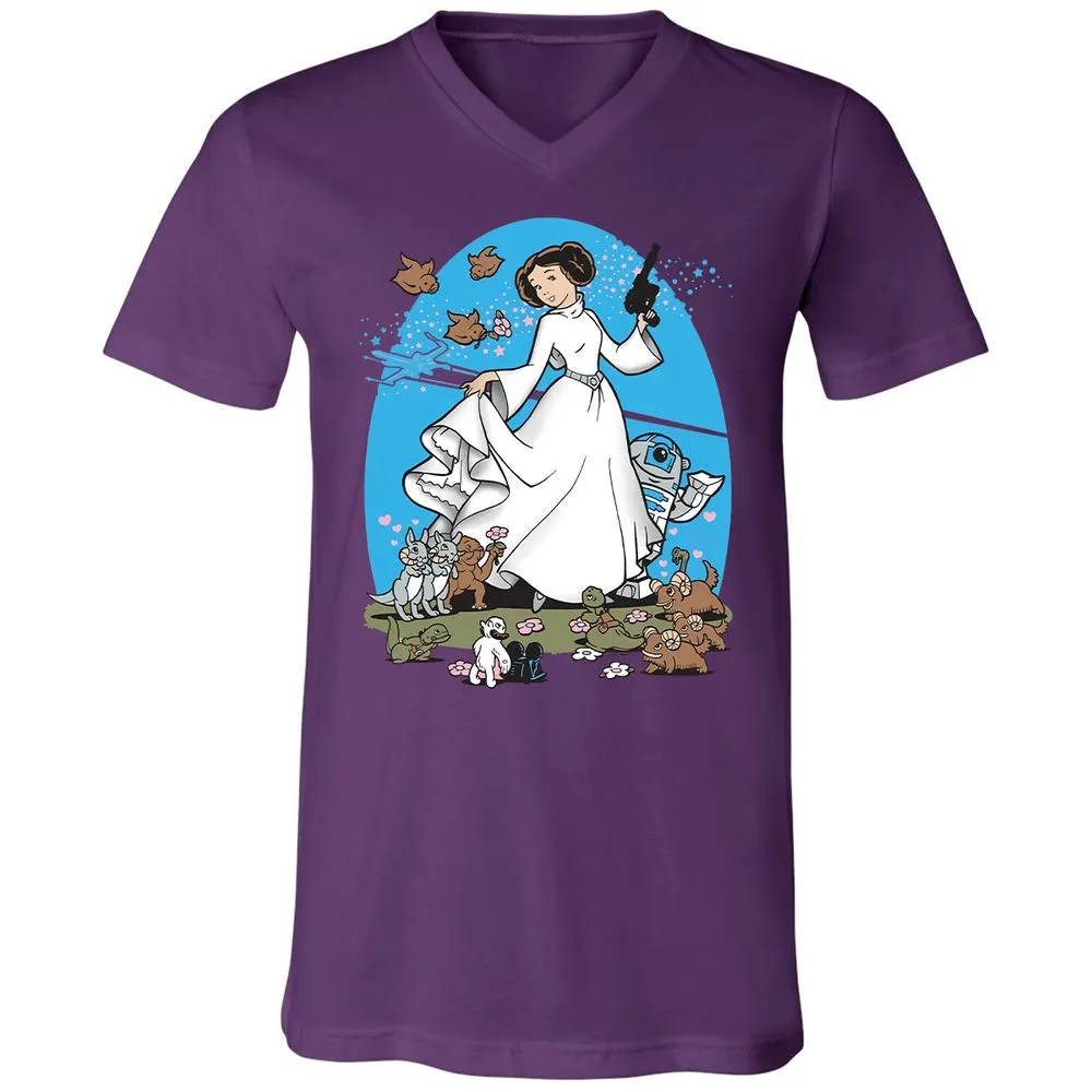 Unisex V-Neck T-Shirt - AZ8XDCDW - Team Purple - 9