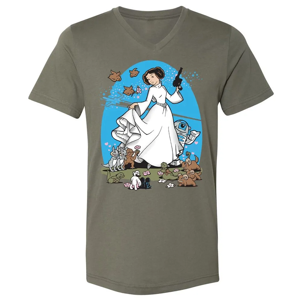 Unisex V-Neck T-Shirt - AZ8XDCDW - Military Green - 10
