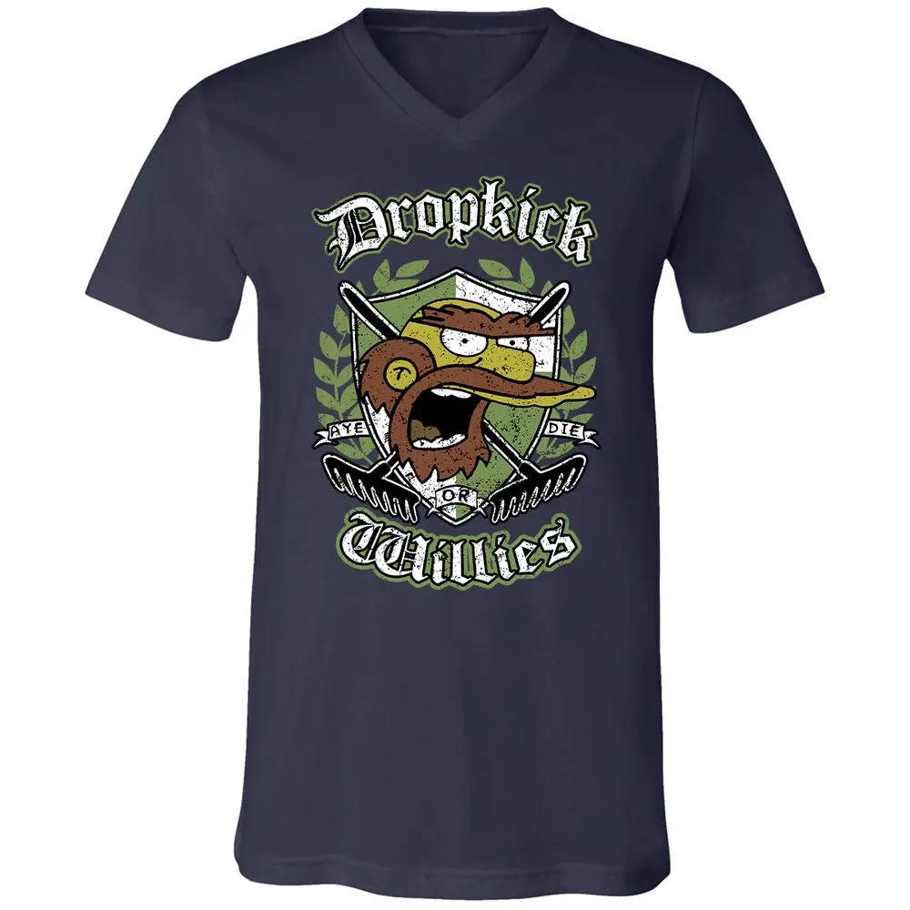 Unisex V-Neck T-Shirt - JCDJKW8U - Navy - 2