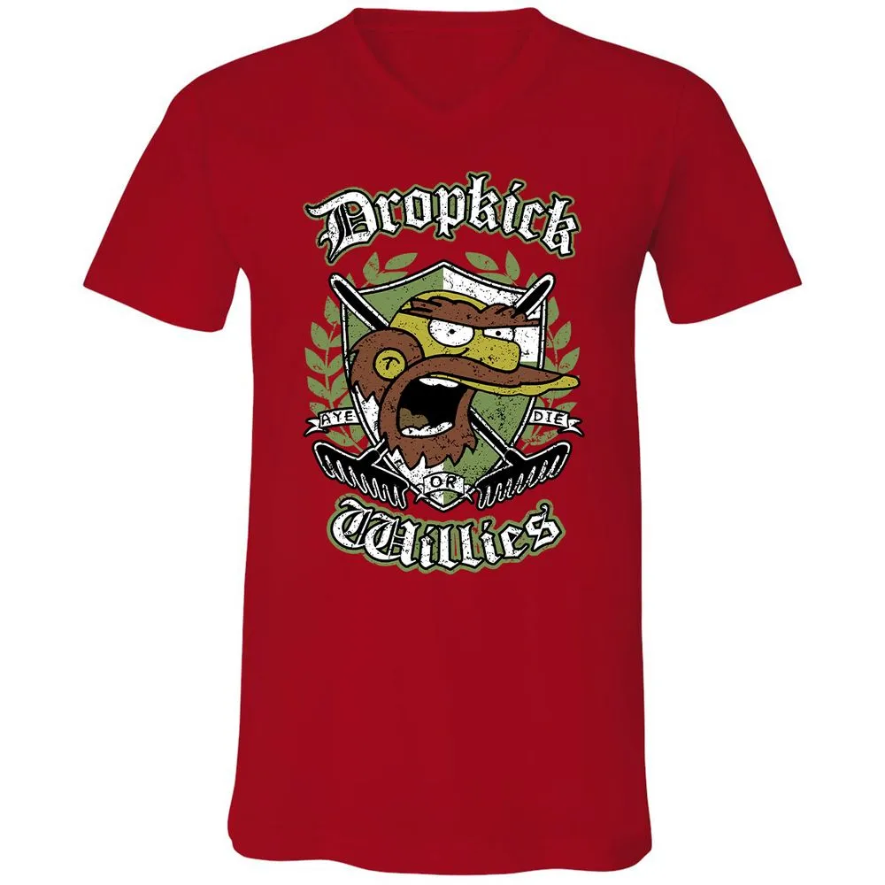 Unisex V-Neck T-Shirt - JCDJKW8U - Red - 3