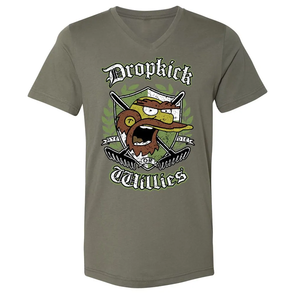 Unisex V-Neck T-Shirt - JCDJKW8U - Military Green - 10