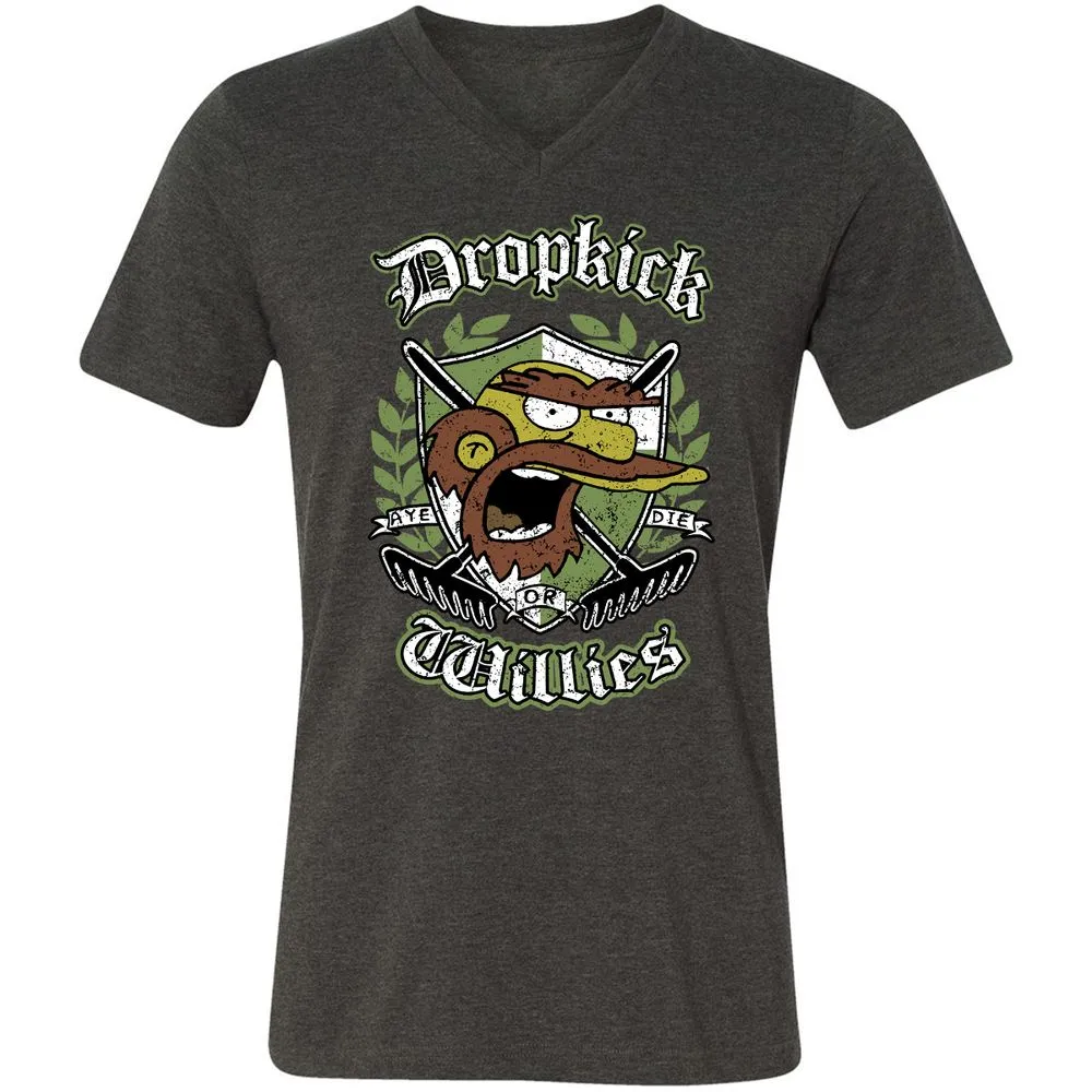 Unisex V-Neck T-Shirt - JCDJKW8U - Dark Grey Heather - 8