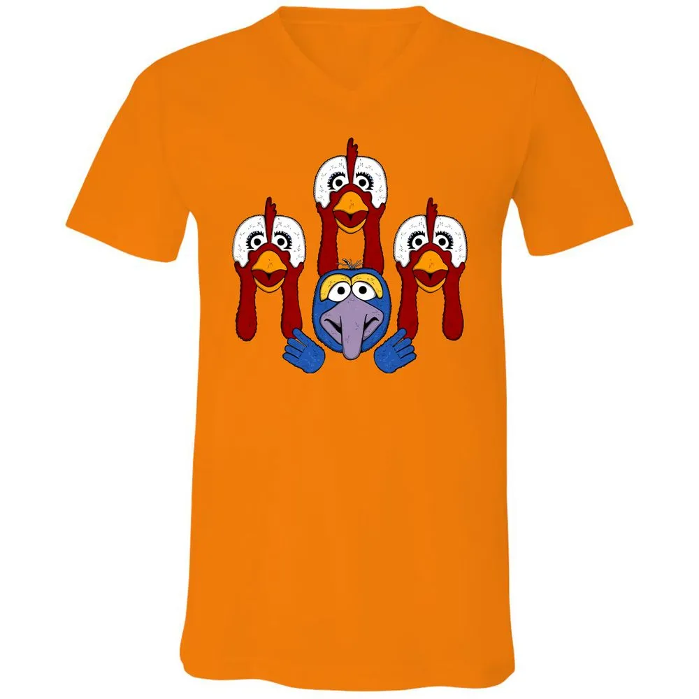 Unisex V-Neck T-Shirt - KV7TS52U - Orange - 11