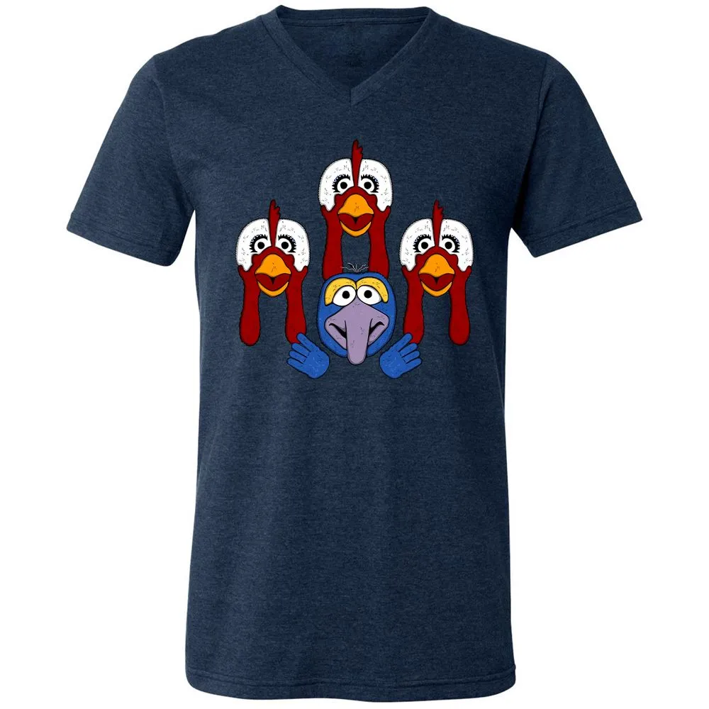 Unisex V-Neck T-Shirt - KV7TS52U - Heather Navy - 15