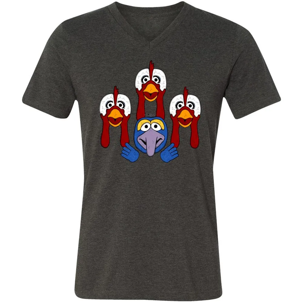 Unisex V-Neck T-Shirt - KV7TS52U - Dark Grey Heather - 8