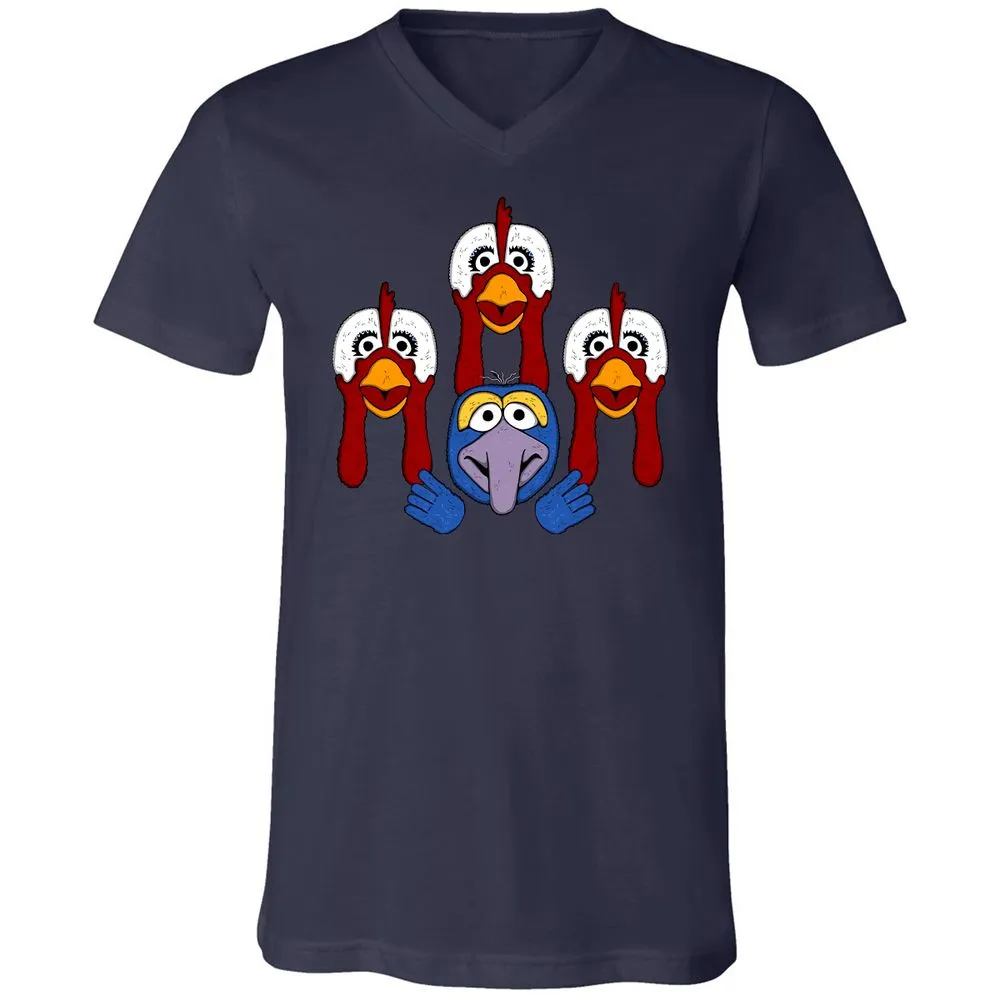 Unisex V-Neck T-Shirt - KV7TS52U - Navy - 2