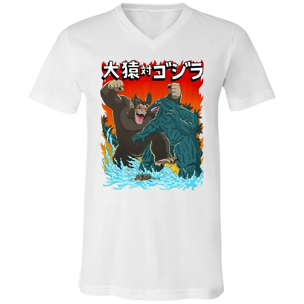Unisex V-Neck T-Shirt - WSJERS43 - White - 5