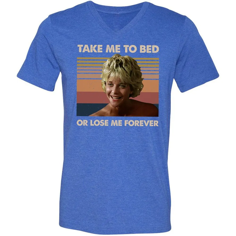 Unisex V-Neck T-Shirt - 5UJFFLUB - Heather True Royal - 14