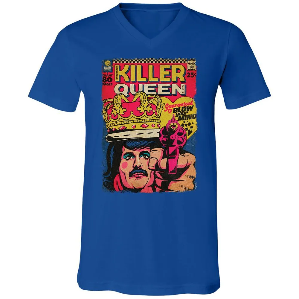 Unisex V-Neck T-Shirt - 919DA3VK - True Royal - 4