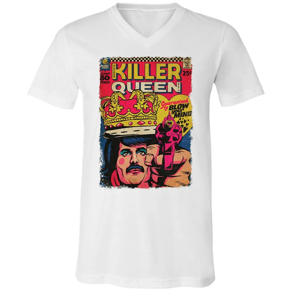 Unisex V-Neck T-Shirt - 919DA3VK - White - 5