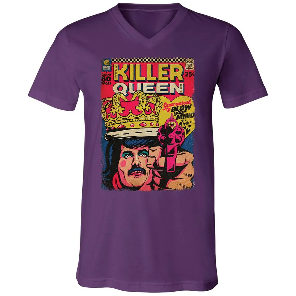 Unisex V-Neck T-Shirt - 919DA3VK - Team Purple - 9