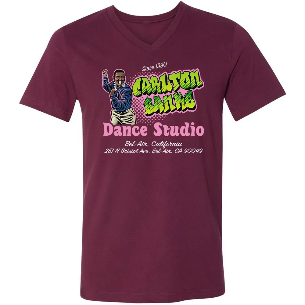 Unisex V-Neck T-Shirt - 448FPX3C - Maroon - 6