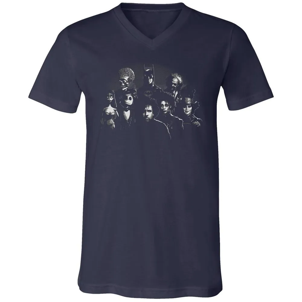 Unisex V-Neck T-Shirt - JXP7P9JS - Navy - 2
