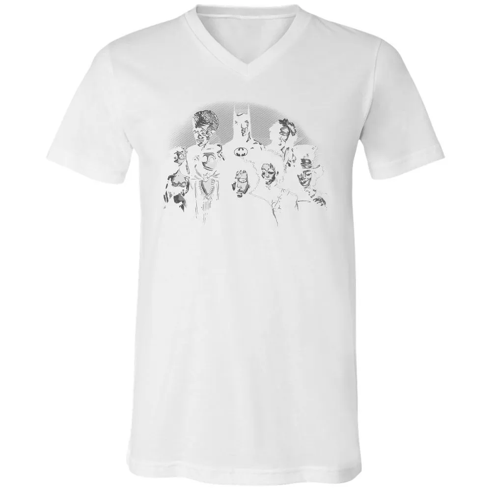 Unisex V-Neck T-Shirt - JXP7P9JS - White - 5