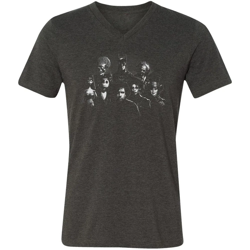 Unisex V-Neck T-Shirt - JXP7P9JS - Dark Grey Heather - 8