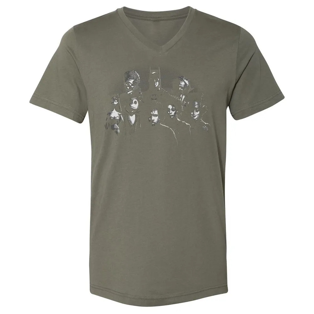 Unisex V-Neck T-Shirt - JXP7P9JS - Military Green - 10