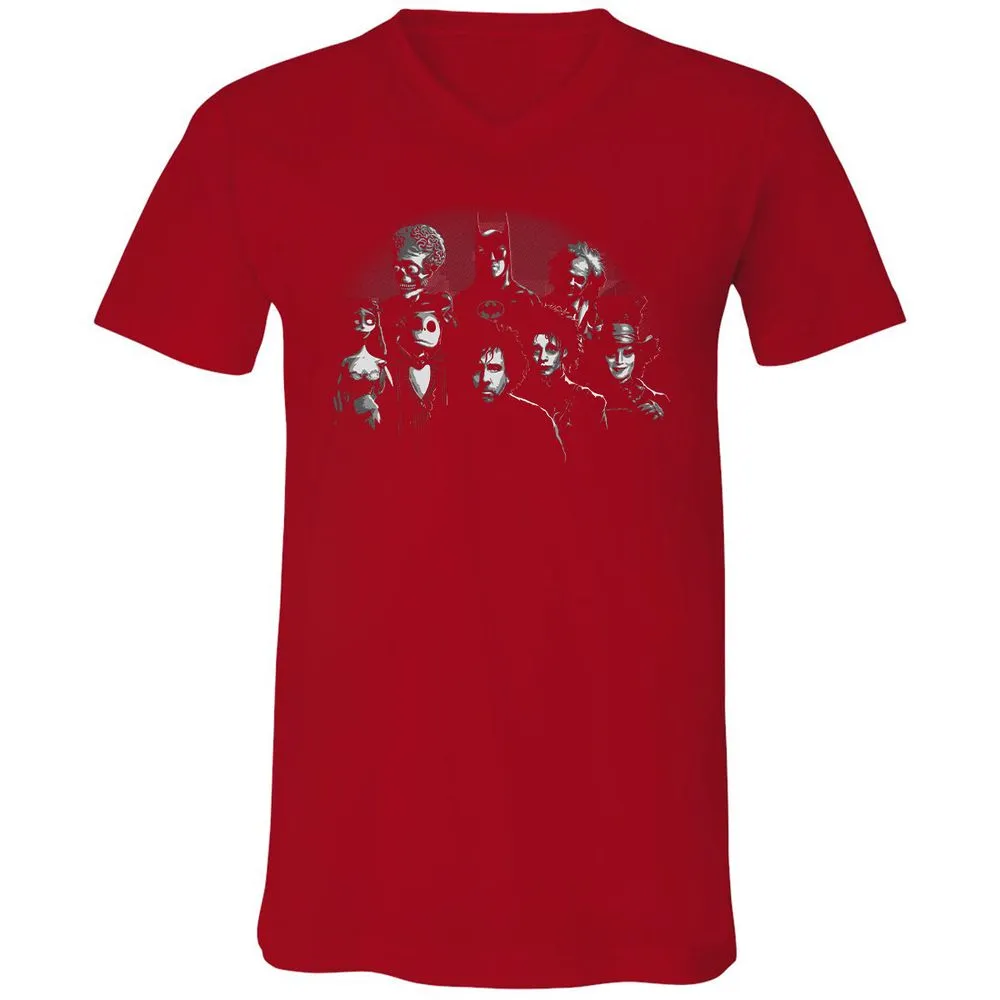 Unisex V-Neck T-Shirt - JXP7P9JS - Red - 3