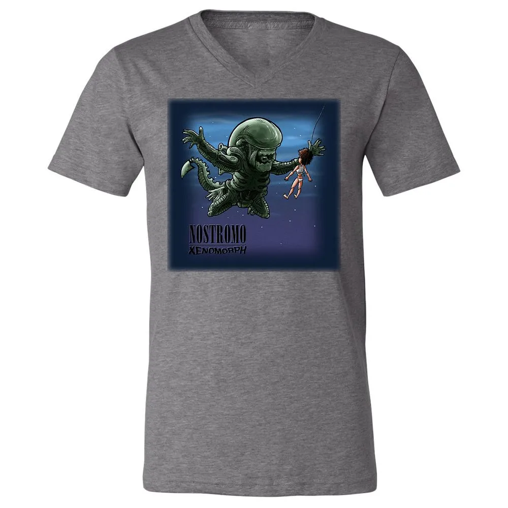 Unisex V-Neck T-Shirt - WS1LWZXY - Deep Heather - 13