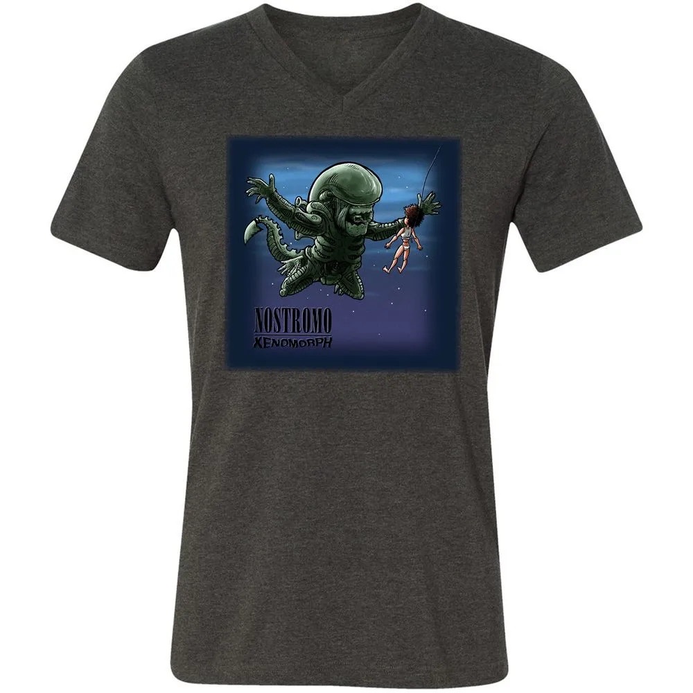 Unisex V-Neck T-Shirt - WS1LWZXY - Dark Grey Heather - 8