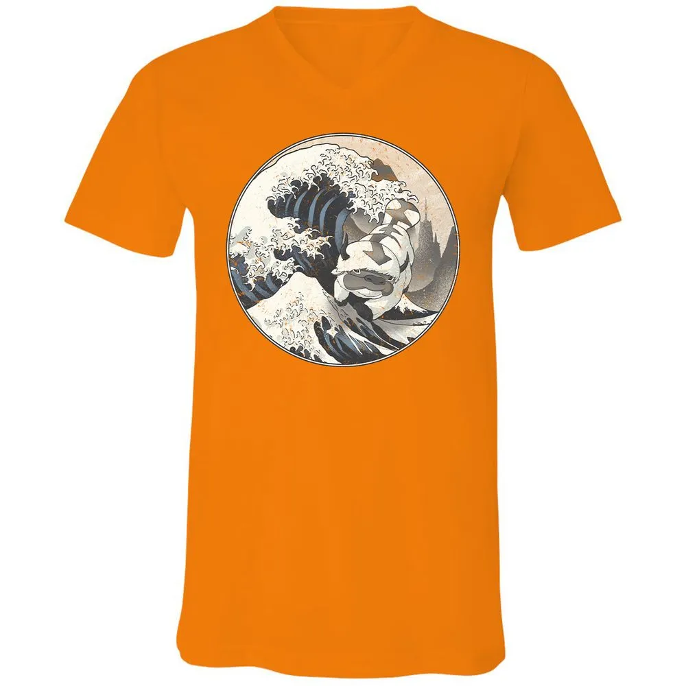Unisex V-Neck T-Shirt - 12XQEJCS - Orange - 11