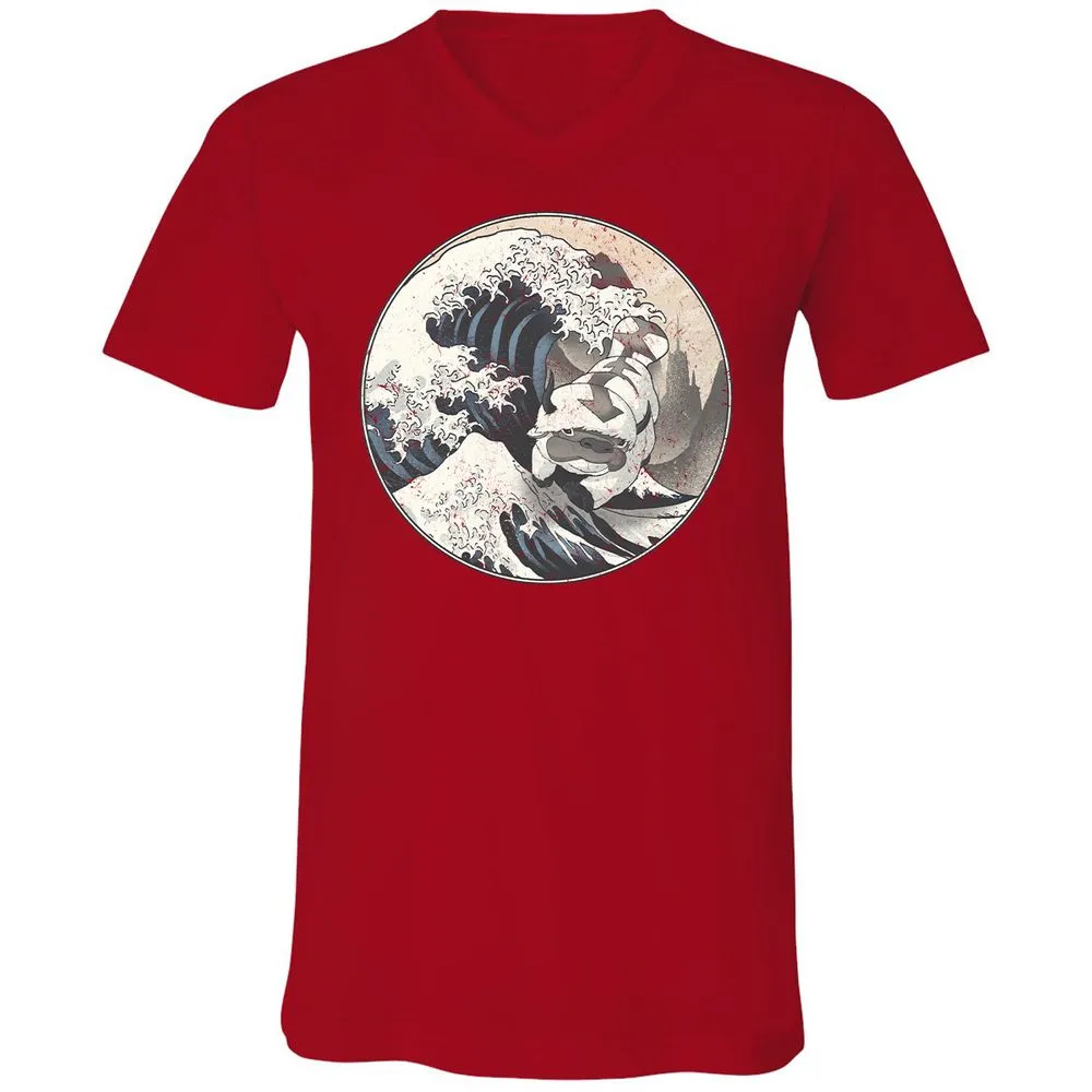 Unisex V-Neck T-Shirt - 12XQEJCS - Red - 3