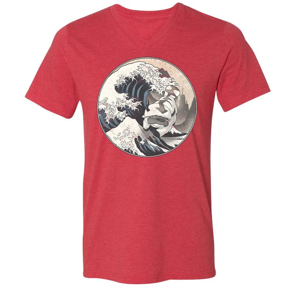 Unisex V-Neck T-Shirt - 12XQEJCS - Heather Red - 16