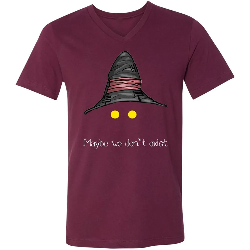 Unisex V-Neck T-Shirt - ECJU2VM9 - Maroon - 6