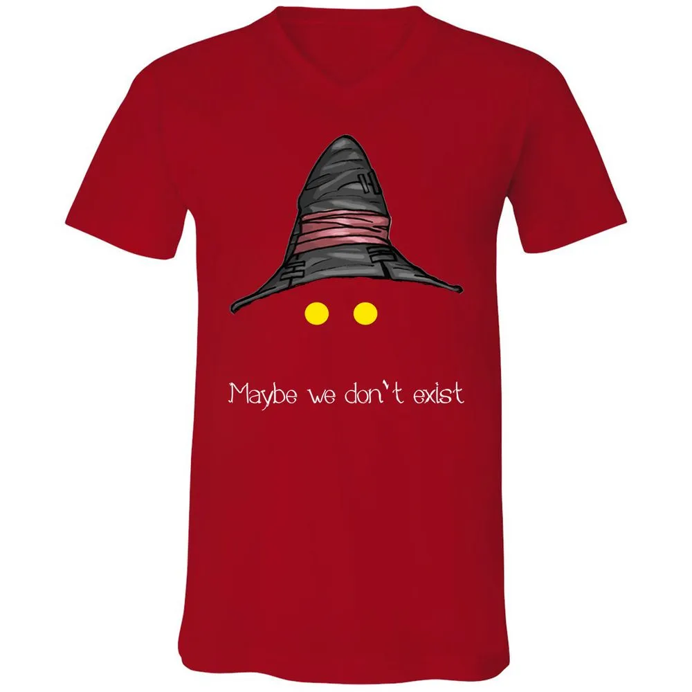 Unisex V-Neck T-Shirt - ECJU2VM9 - Red - 3
