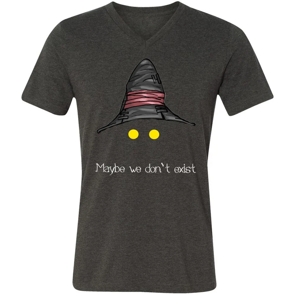 Unisex V-Neck T-Shirt - ECJU2VM9 - Dark Grey Heather - 8