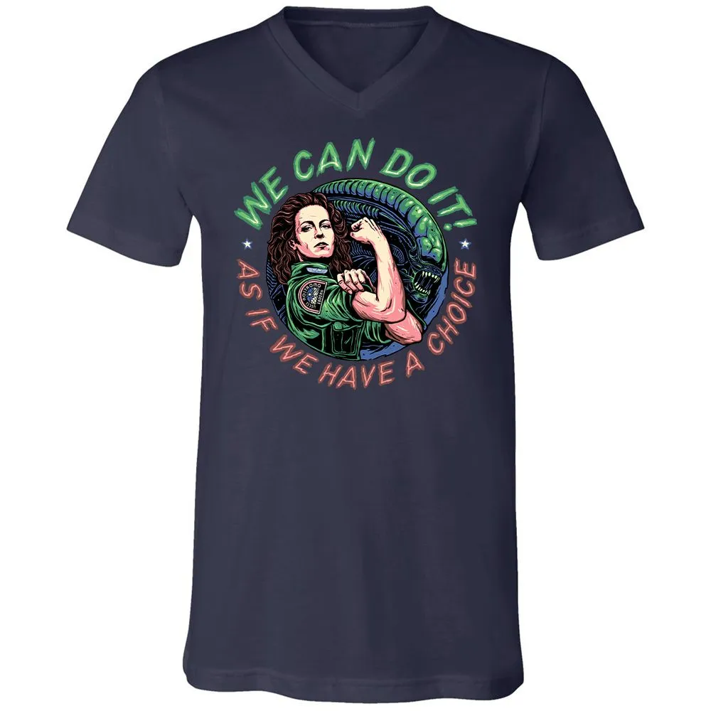 Unisex V-Neck T-Shirt - C7YYFLEB - Navy - 2
