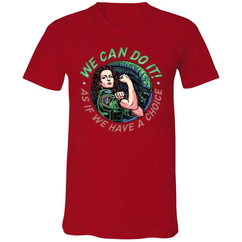Unisex V-Neck T-Shirt - C7YYFLEB - Red - 3