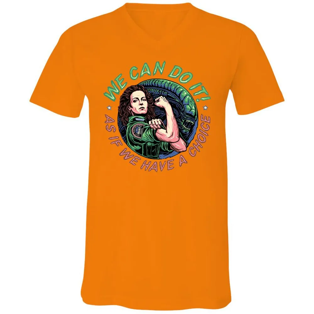 Unisex V-Neck T-Shirt - C7YYFLEB - Orange - 11