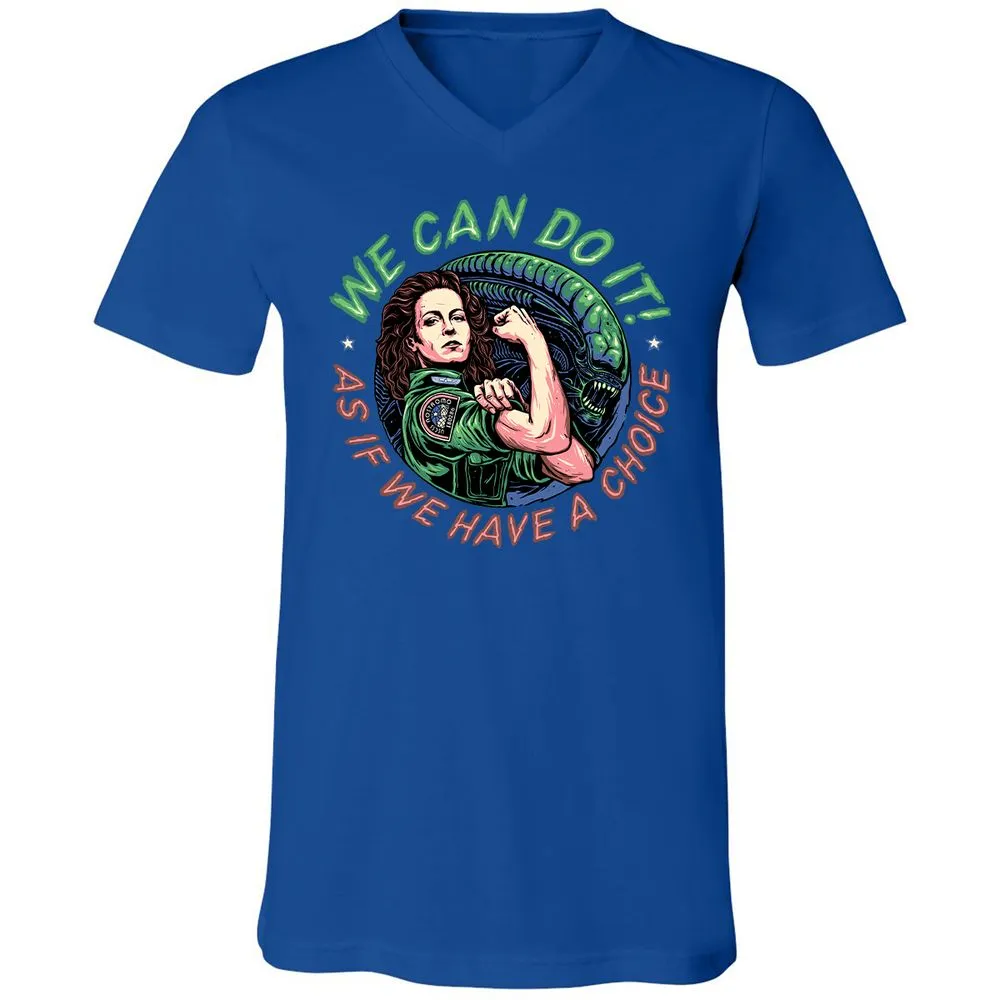 Unisex V-Neck T-Shirt - C7YYFLEB - True Royal - 4