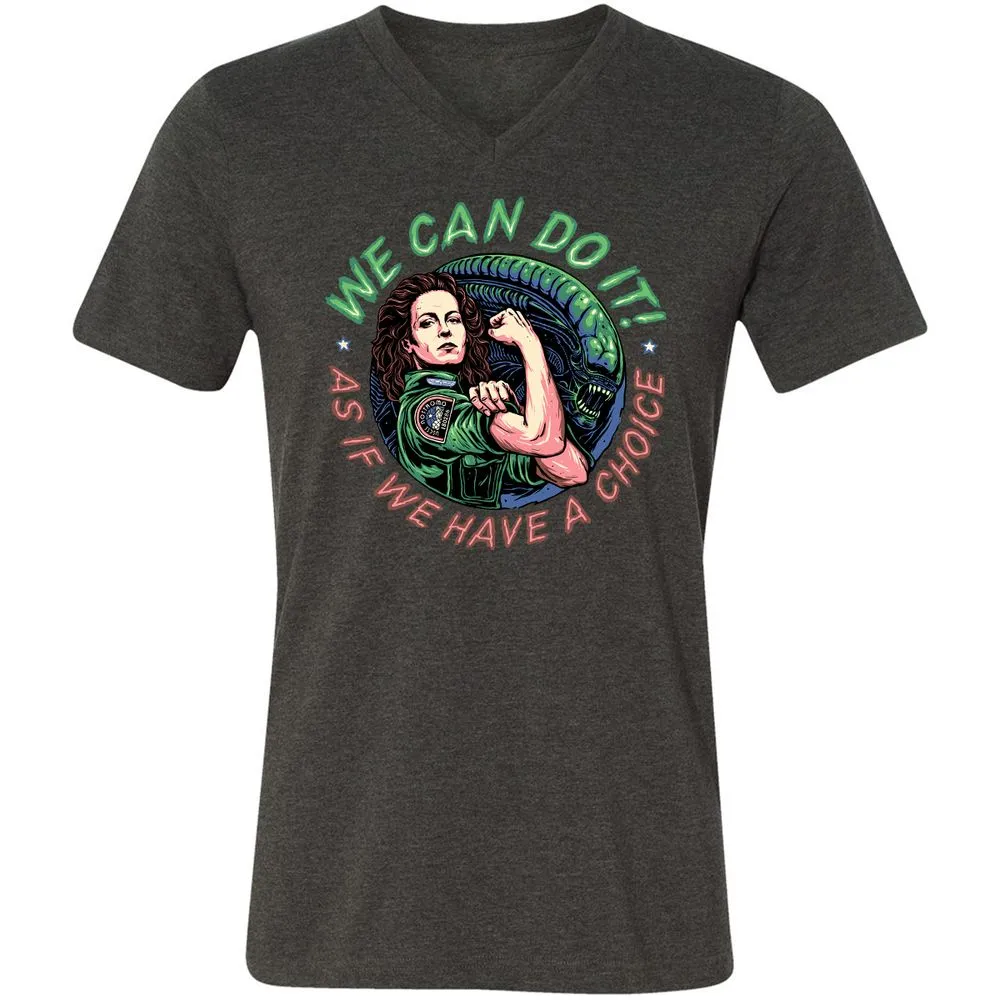 Unisex V-Neck T-Shirt - C7YYFLEB - Dark Grey Heather - 8
