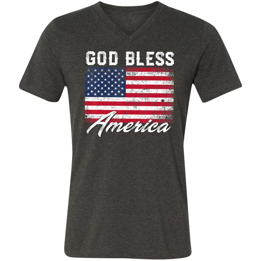 Unisex V-Neck T-Shirt - UFMRCDMY - Dark Grey Heather - 8