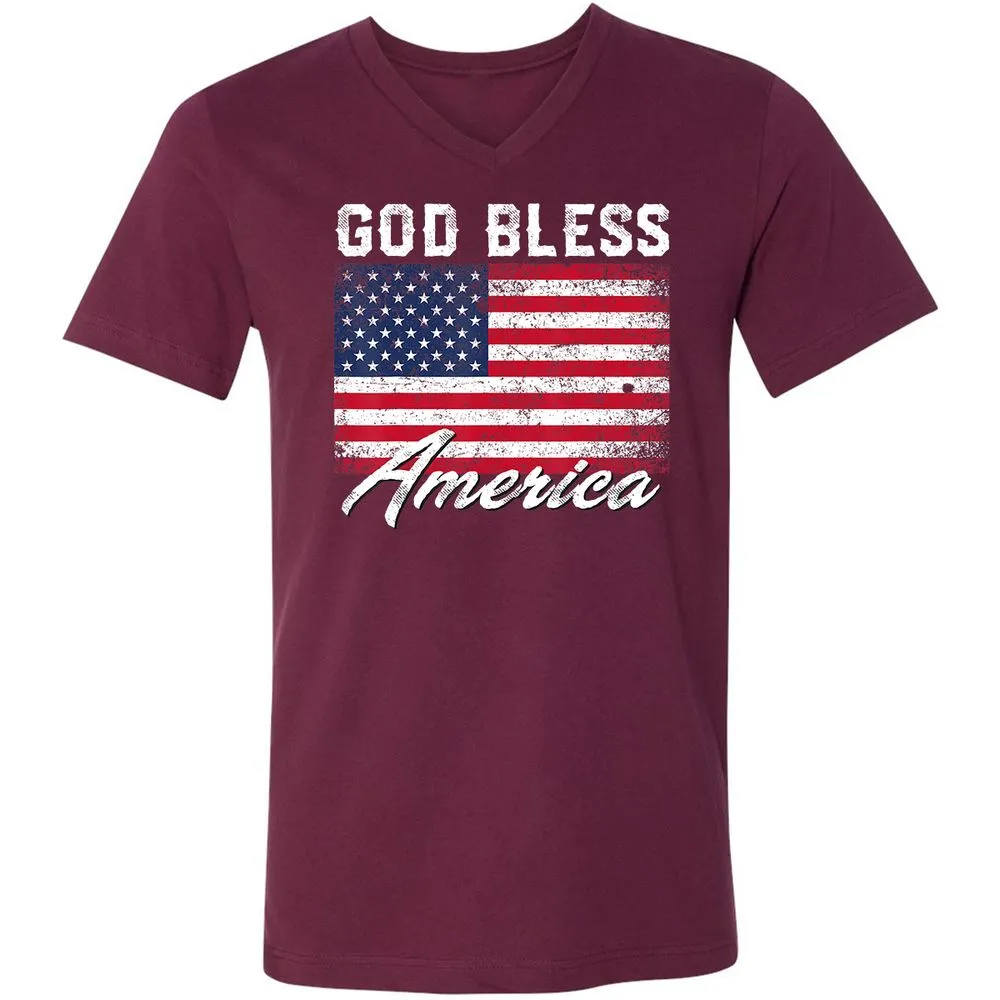 Unisex V-Neck T-Shirt - UFMRCDMY - Maroon - 6