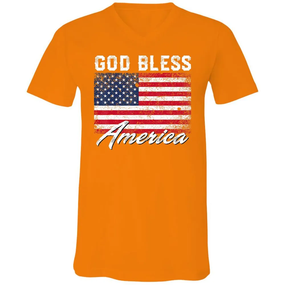 Unisex V-Neck T-Shirt - UFMRCDMY - Orange - 11