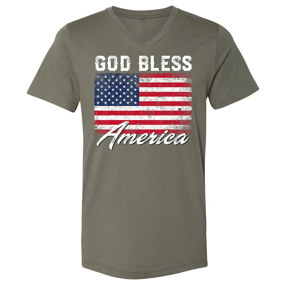 Unisex V-Neck T-Shirt - UFMRCDMY - Military Green - 10