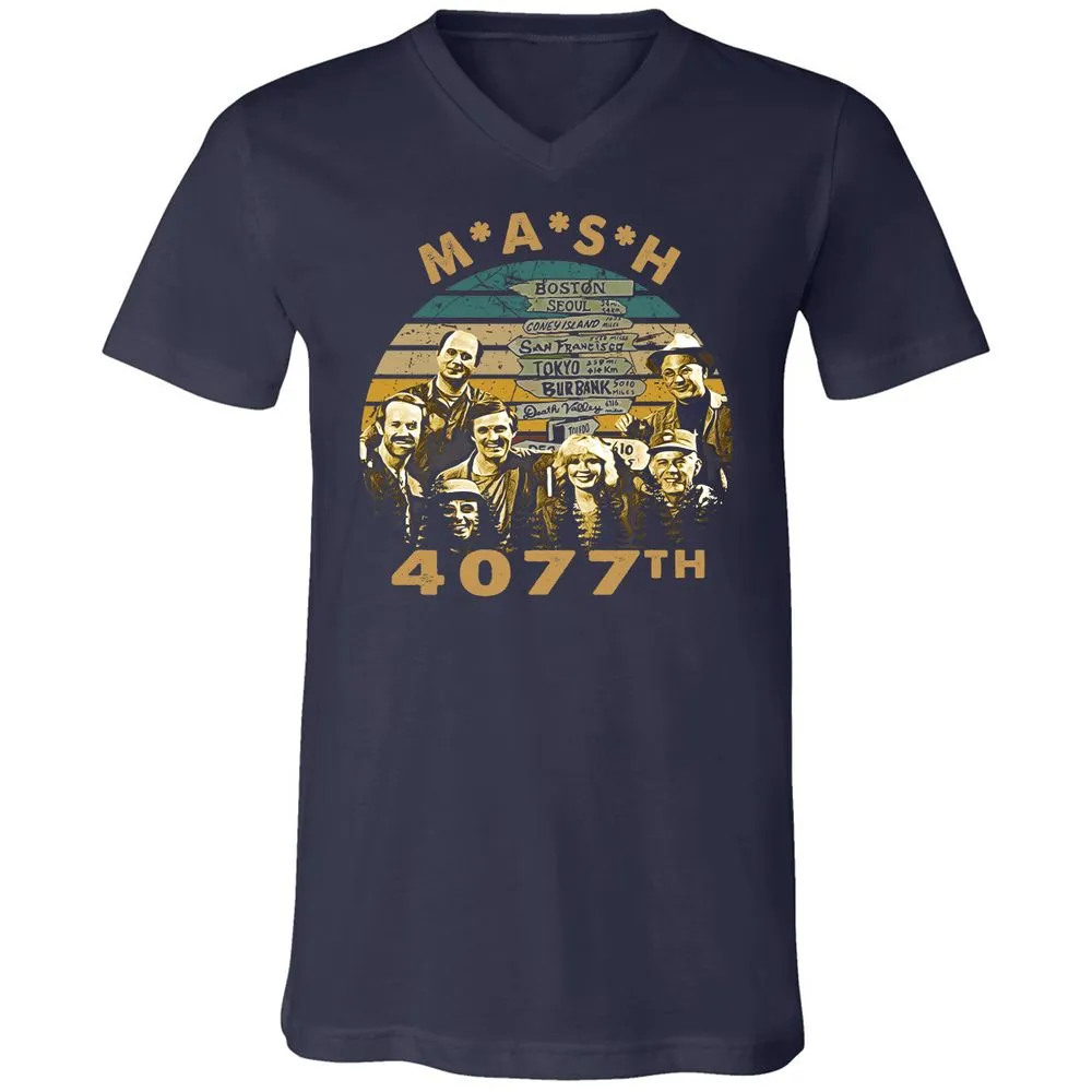 Unisex V-Neck T-Shirt - MB7NHGB7 - Navy - 2