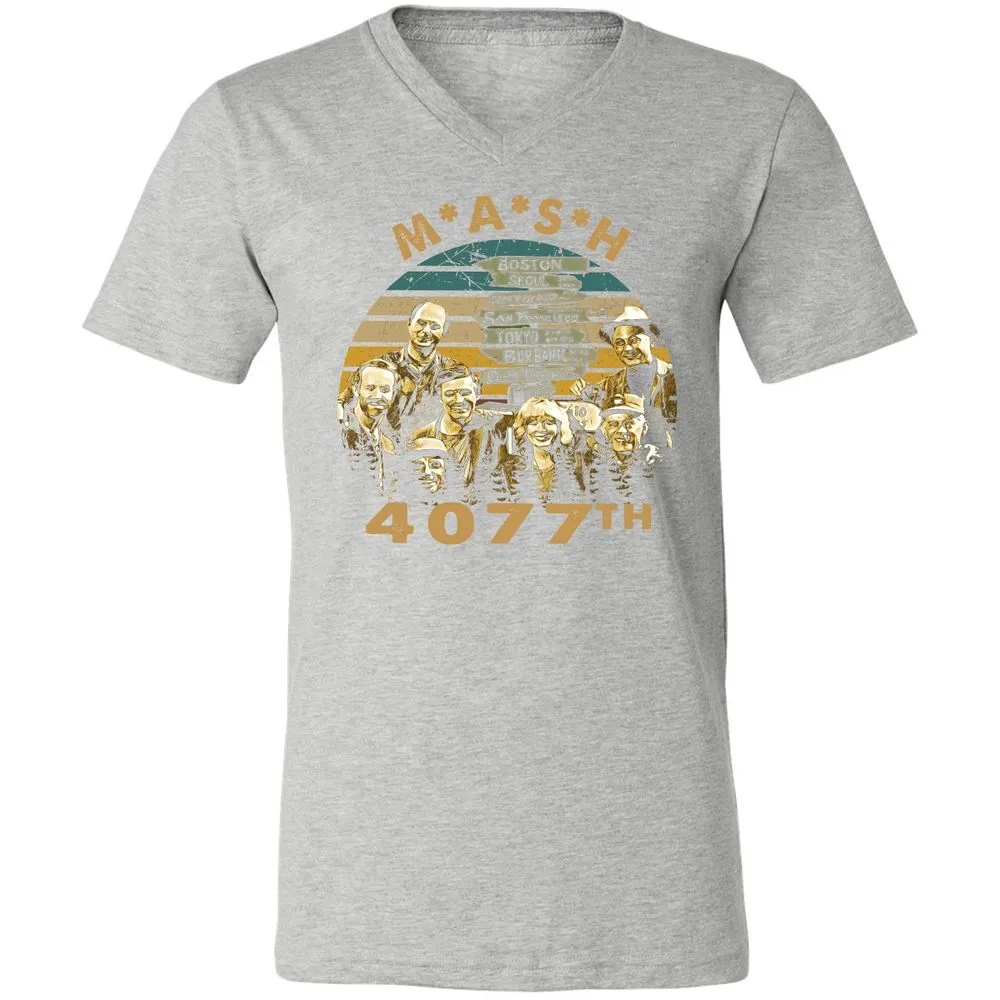 Unisex V-Neck T-Shirt - MB7NHGB7 - Athletic Heather - 7