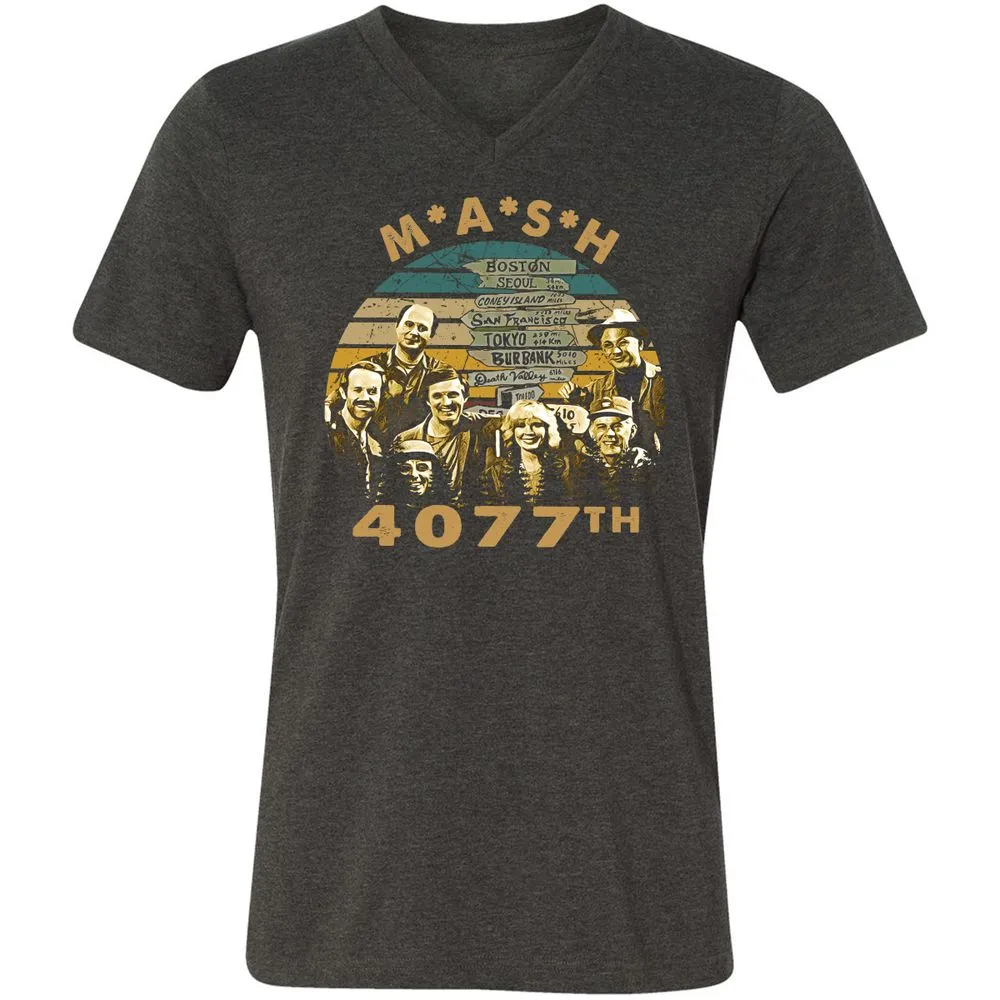 Unisex V-Neck T-Shirt - MB7NHGB7 - Dark Grey Heather - 8