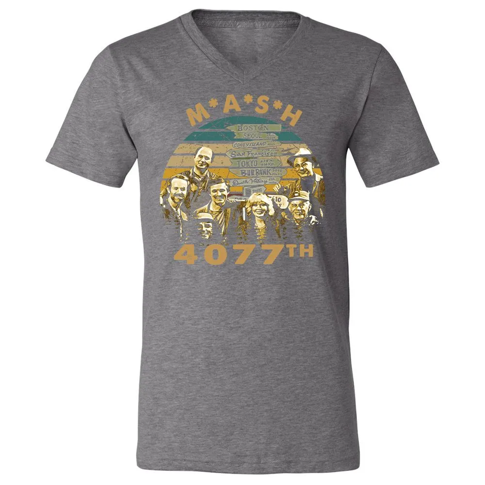 Unisex V-Neck T-Shirt - MB7NHGB7 - Deep Heather - 13