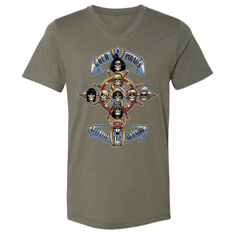 Unisex V-Neck T-Shirt - NPJ5LTPQ - Military Green - 10