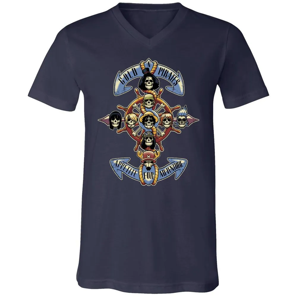 Unisex V-Neck T-Shirt - NPJ5LTPQ - Navy - 2