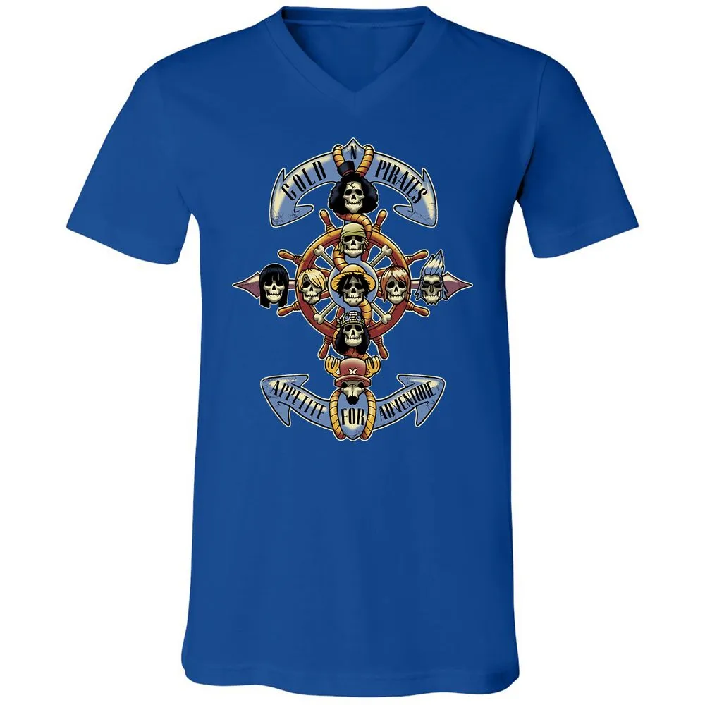 Unisex V-Neck T-Shirt - NPJ5LTPQ - True Royal - 4