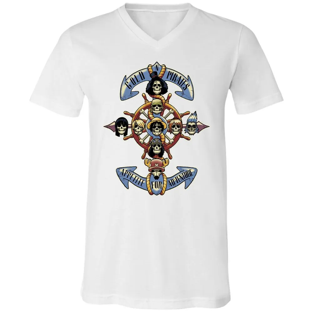 Unisex V-Neck T-Shirt - NPJ5LTPQ - White - 5