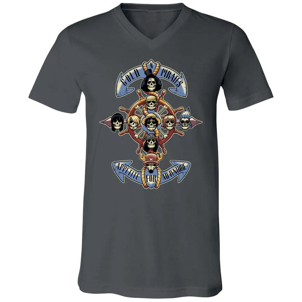 Unisex V-Neck T-Shirt - NPJ5LTPQ - Asphalt - 12