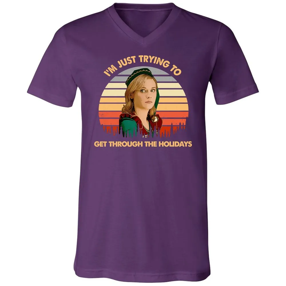 Unisex V-Neck T-Shirt - 12Y2E433 - Team Purple - 9