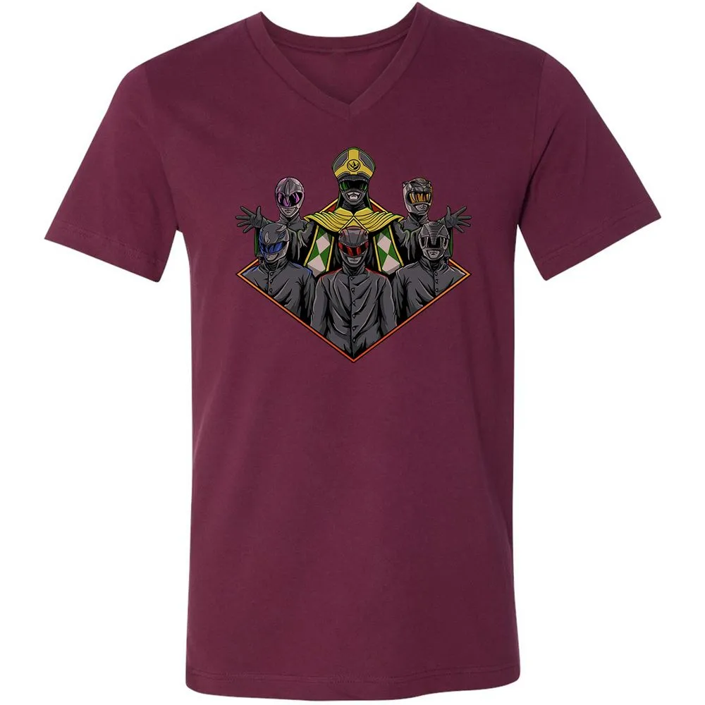 Unisex V-Neck T-Shirt - M84R9EEN - Maroon - 6