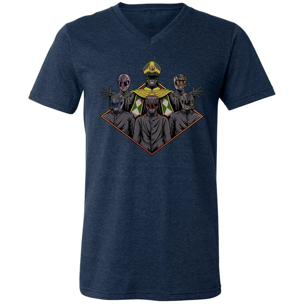 Unisex V-Neck T-Shirt - M84R9EEN - Heather Navy - 15